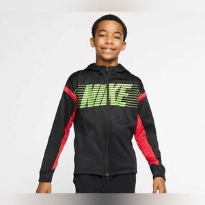 Nike Boys' Therma-FIT Graphic Full-Zip Hoodie Black XL NEW BV3780-010